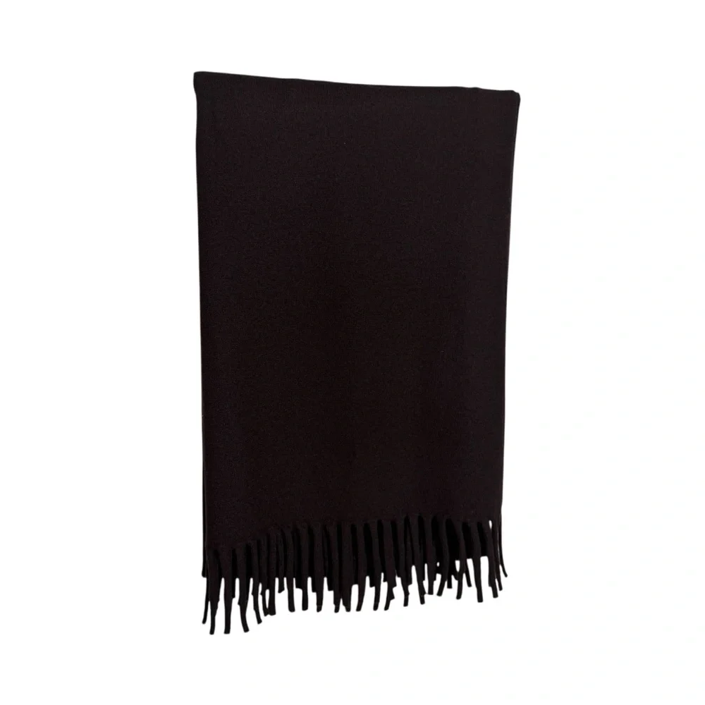 Rickie Freeman Teri Jon Knitwear Brown Wool‎ Scarf